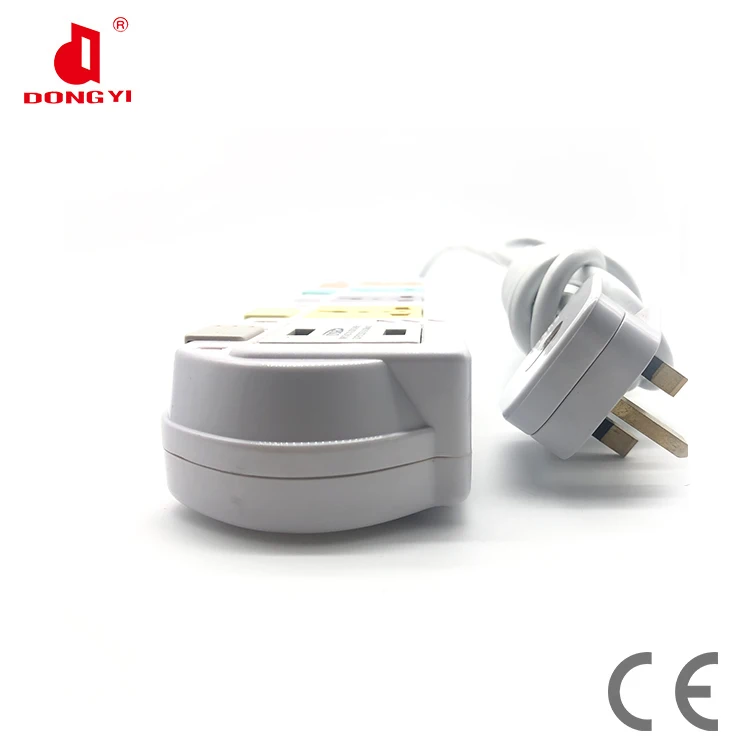 Extension socket with universal plug & USB ports for commercial use with worldwide univeeral plug Standard Grounding