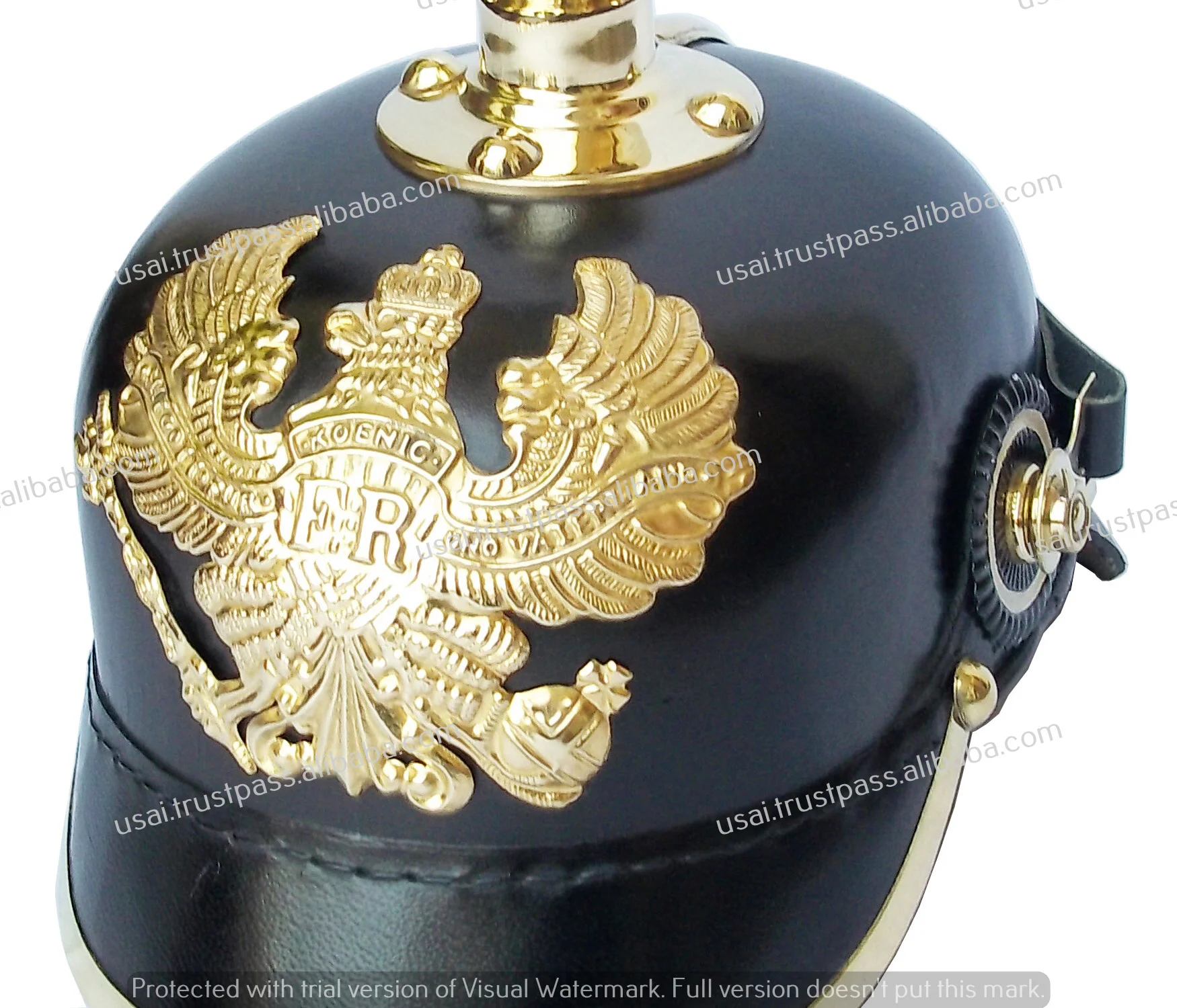 German Pickelhaube Armor Helmet Defensive Covering for The Head One of The Most Universal Helmet Collectible Armour Leather Iron