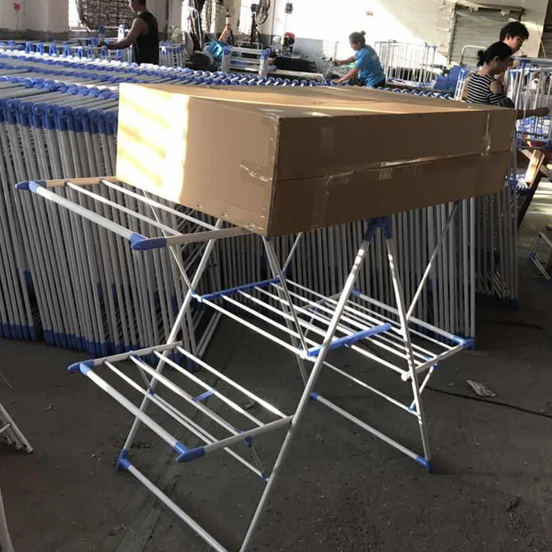 Double Folding Drying Rack Clothes Hanger Organizer Plastic Travel OEM Welcomed