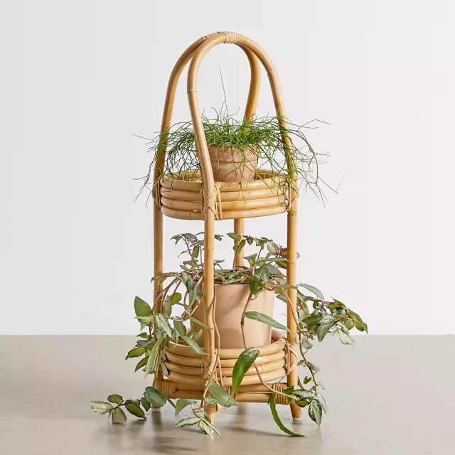 Rattan Indoor Plant Stand, Natural Planter, Rattan Standing Planter Made in Vietnam SRH-028
