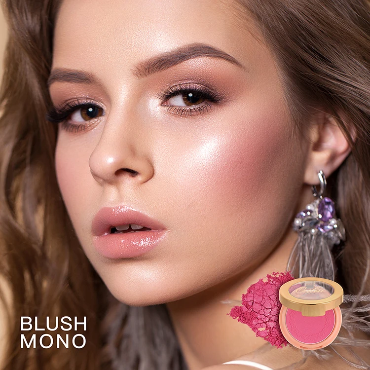 new stock  trend high quality matte  buildable  powder rose light color blush single make up for life cosmetics