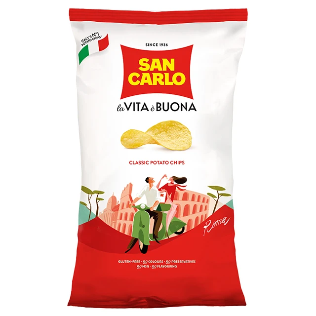 San Carlo high quality italian classic potato chips gr 180
