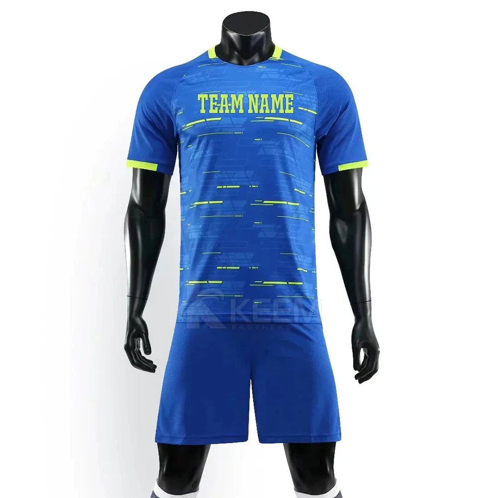 Summer T Shirt + Shorts Sports 2 Piece Set Soccer Jersey Tracksuit Short Sleeve Football Training Suit Football Jerseys for Men