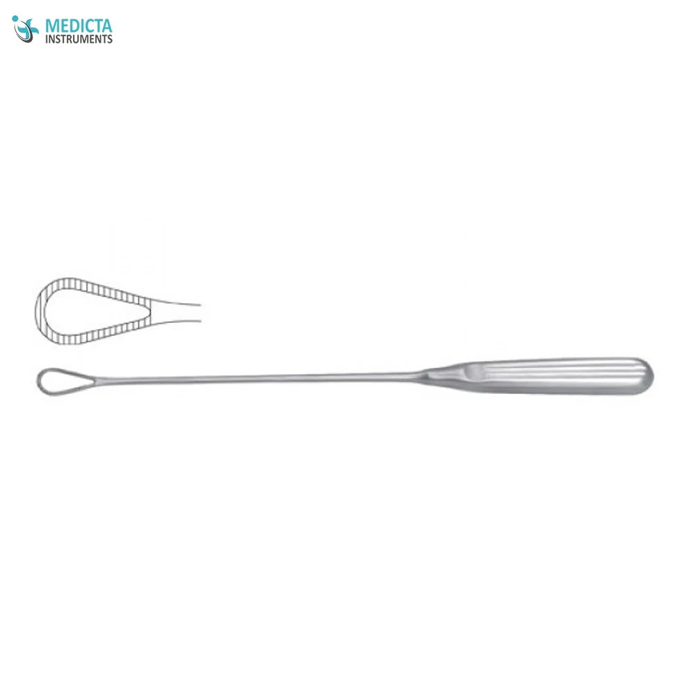 Greene Uterine Curette Stainless Steel  28 cm Width 14 mm - Gynaecology Instruments