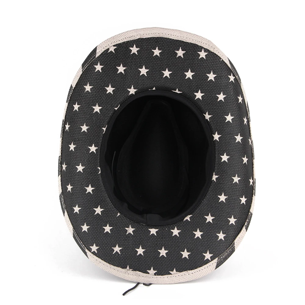 Custom Logo Durable Fashionable Full Print Foldable Cowboy Hat Cowboy Hats