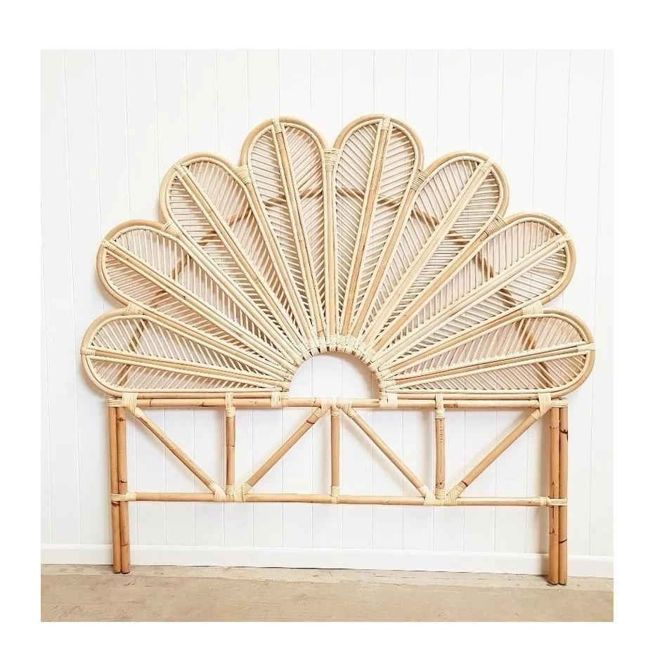 Decorative natural rattan bed headboard wholesale