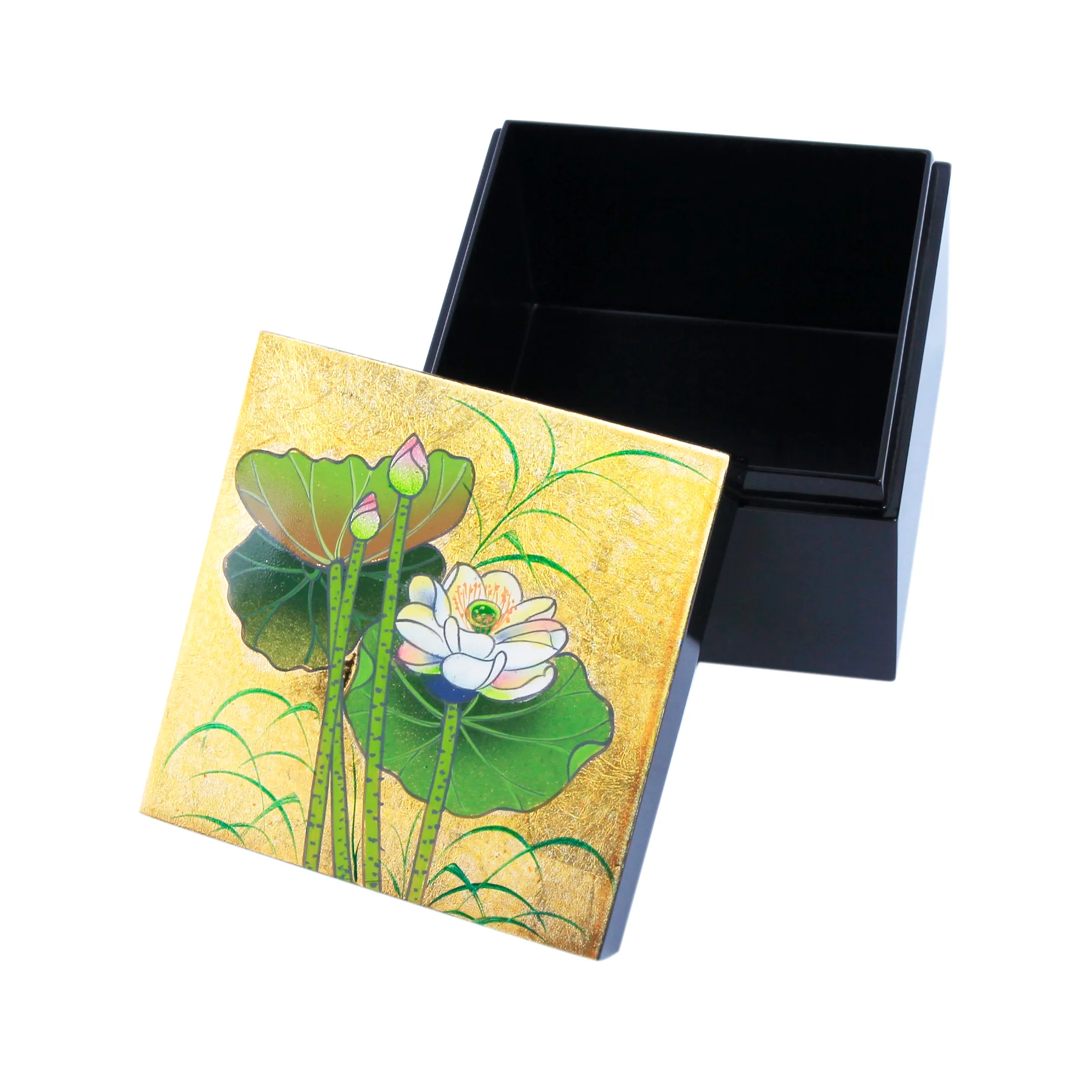 
Luxury Design Hand Painted Black Lacquer Box Finish Wooden Box 1pcs Different Size Small Lacquered Case 