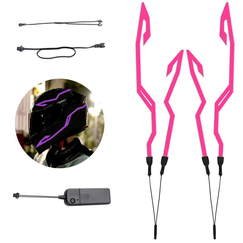 Newest safety signal warning cool shapes led helmet bar motorcycle accessories riding helmets led helmet light strip