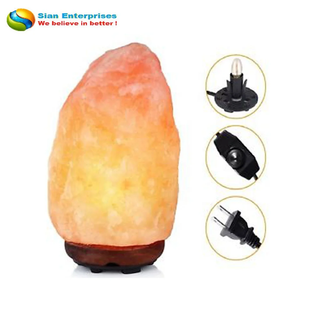 Enhance Your Space High-Quality Pink Natural Crystal Salt Lamp Ionizer with Dimmer Switch - Sian Enterprises