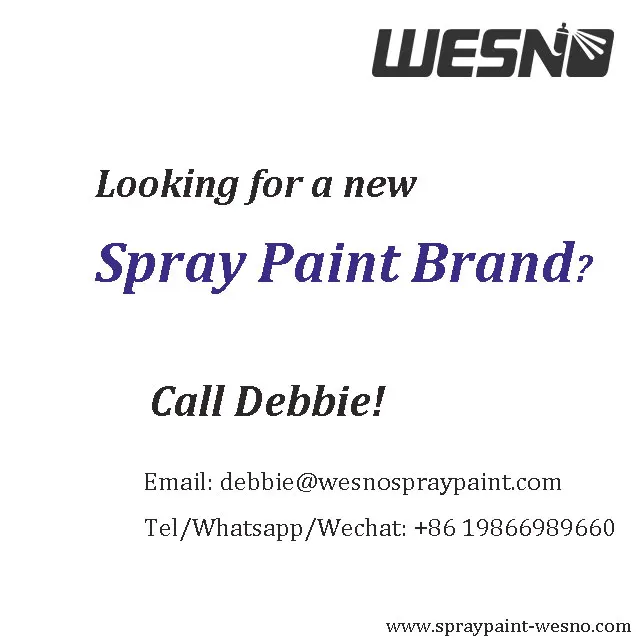 High Quality Light Yellow Grey WESNO  Spray Paint Car Paint 400ml Spray Paint