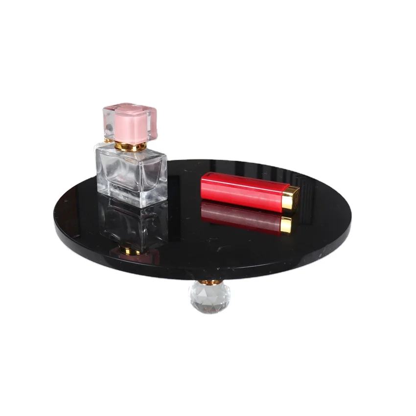 Украшение для дома отеля, поднос для торта из натурального мрамора и хрусталя