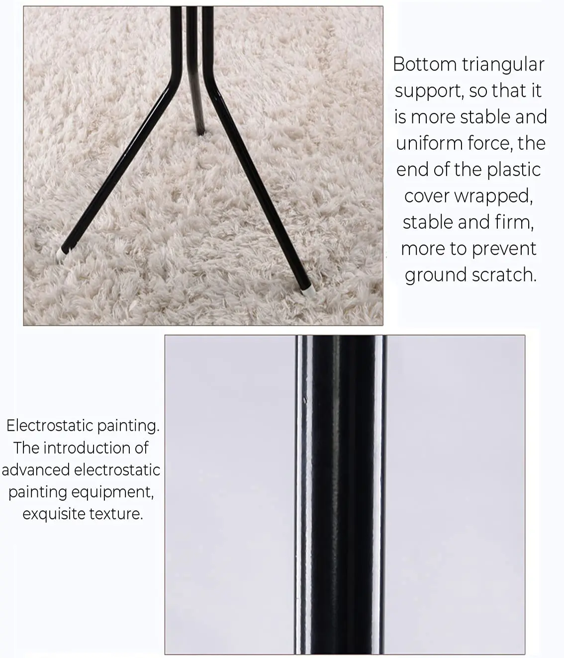 Coat Rack with 12 Hooks 5.6ft Clothes Metal Hanger Easy Assembly Hat Free Standing Stand