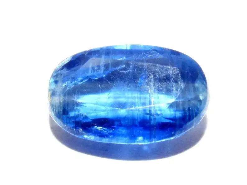 Natural certified kyanite faceted oval shape loose gemstone cabochon making jewelry price per carat