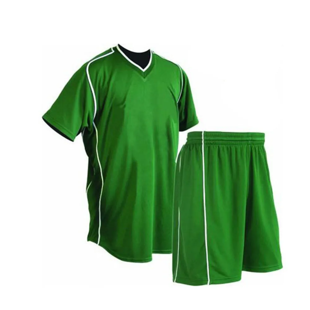 
Volleyball Uniforms Made With Solid Pattern V-Neck Shirt With Shorts 