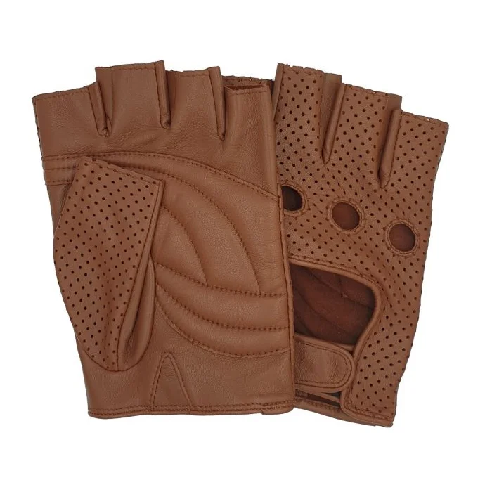Men Sports Pads Safety palm Weight Lifting Glove Fingerless Breathable Leather Fitness Gloves from Pakistan
