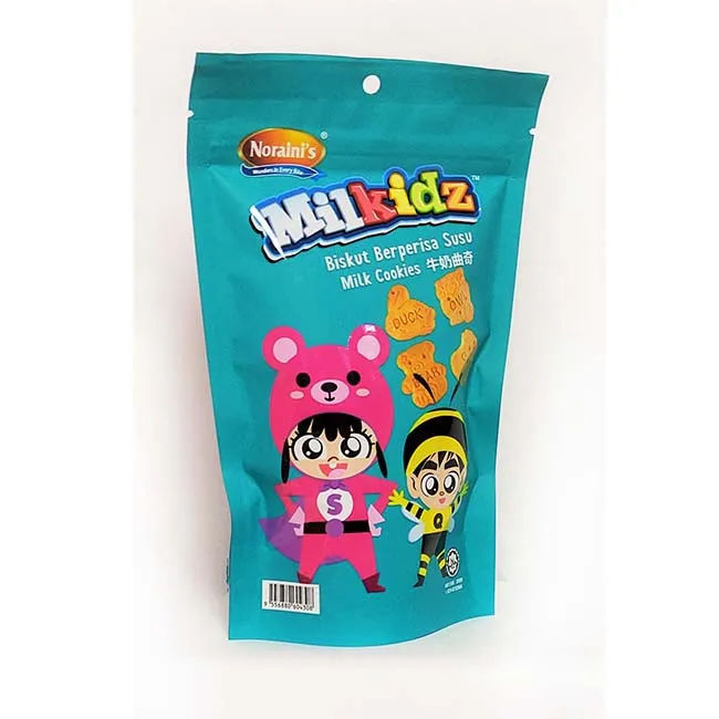 Wholesale Animal Shapes Pattern Milk Cookies with Animal Names Good For Kids Learning Sweet Milky Baked Cookies Malaysia Made