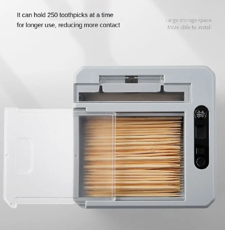 Automatic Hotel Novelty Toothpick Dispenser Home Intelligent Induction Pop-Up Electric Automatic Toothpick Dispenser
