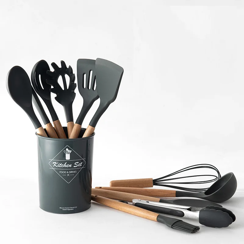 kitchen gadgets tools Silicone Kitchen Utensil Set  kitchen accessories Bakery Cooking Utensil Set Cookware Sets