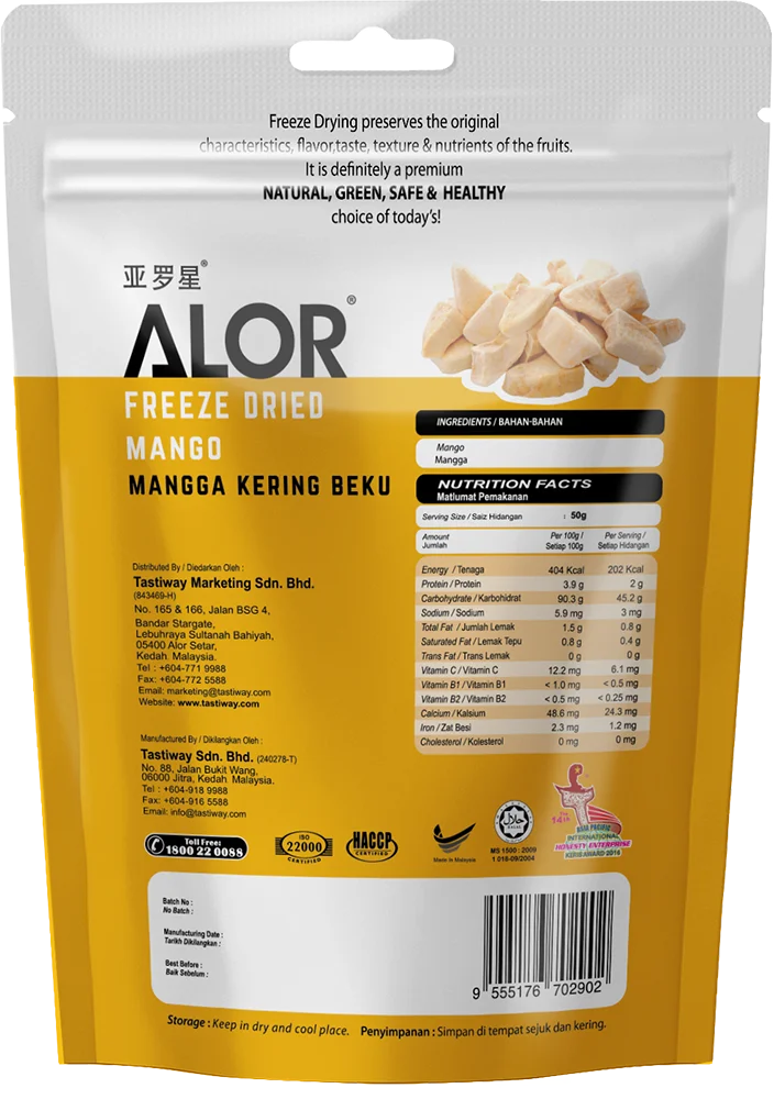 Kosher Certified Freeze Dried Mango