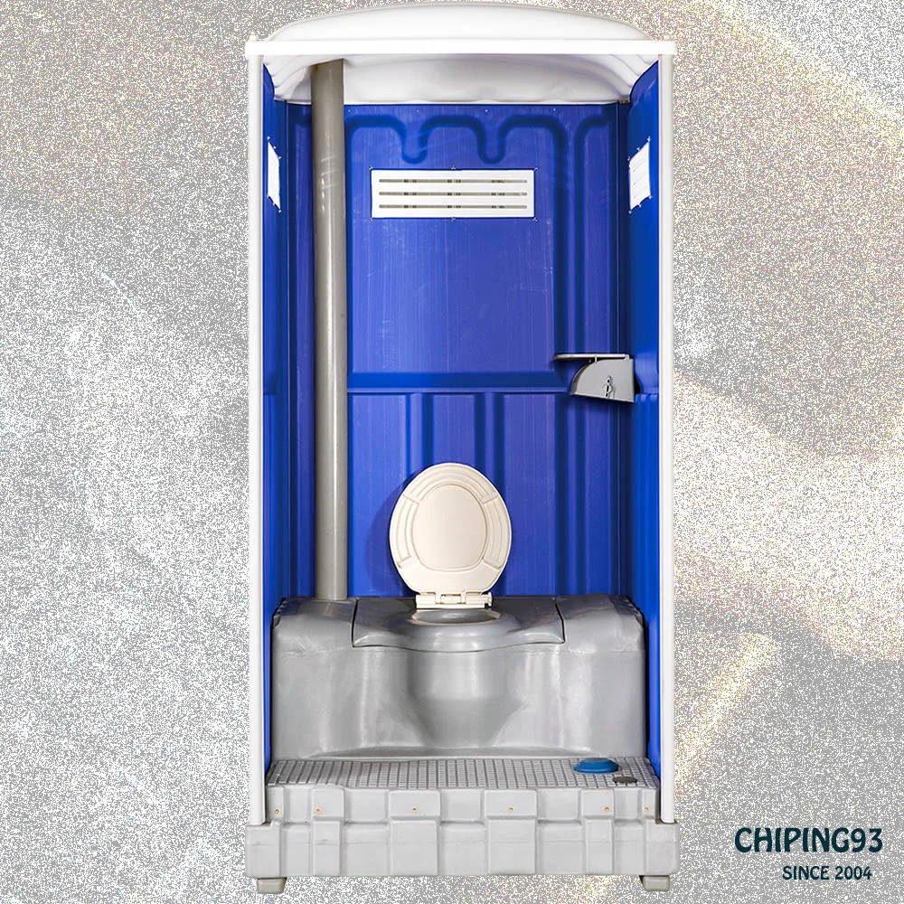Outdoor sporting plastic toilet in seat type with flush system
