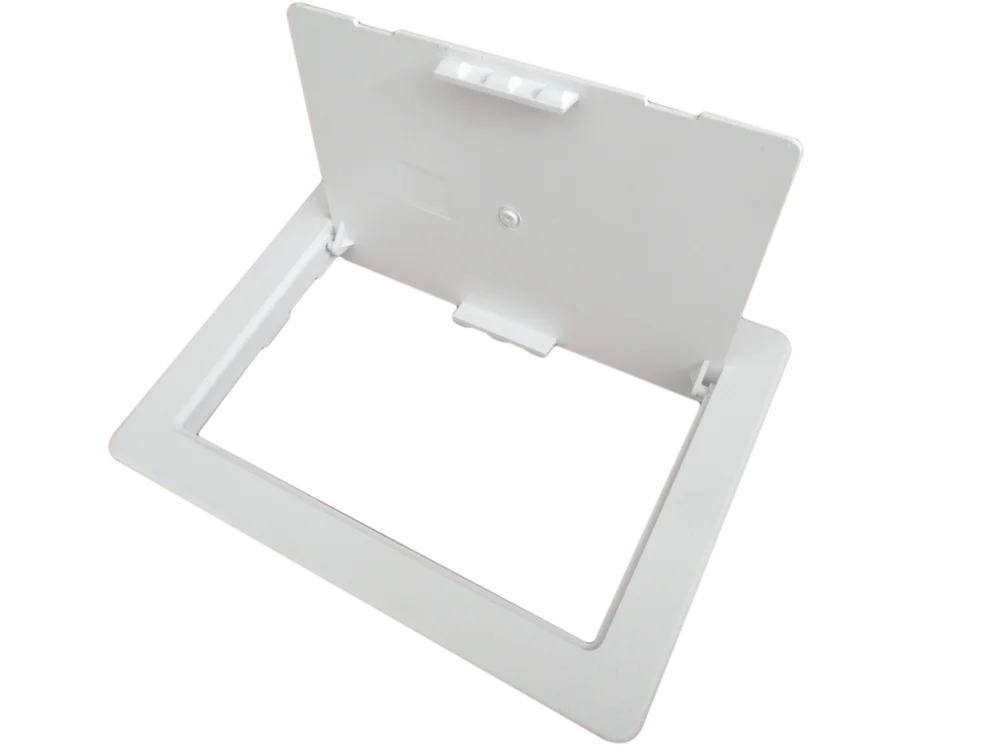Concealed Mechanical Hinge 4x6 plastic access panel for drywall