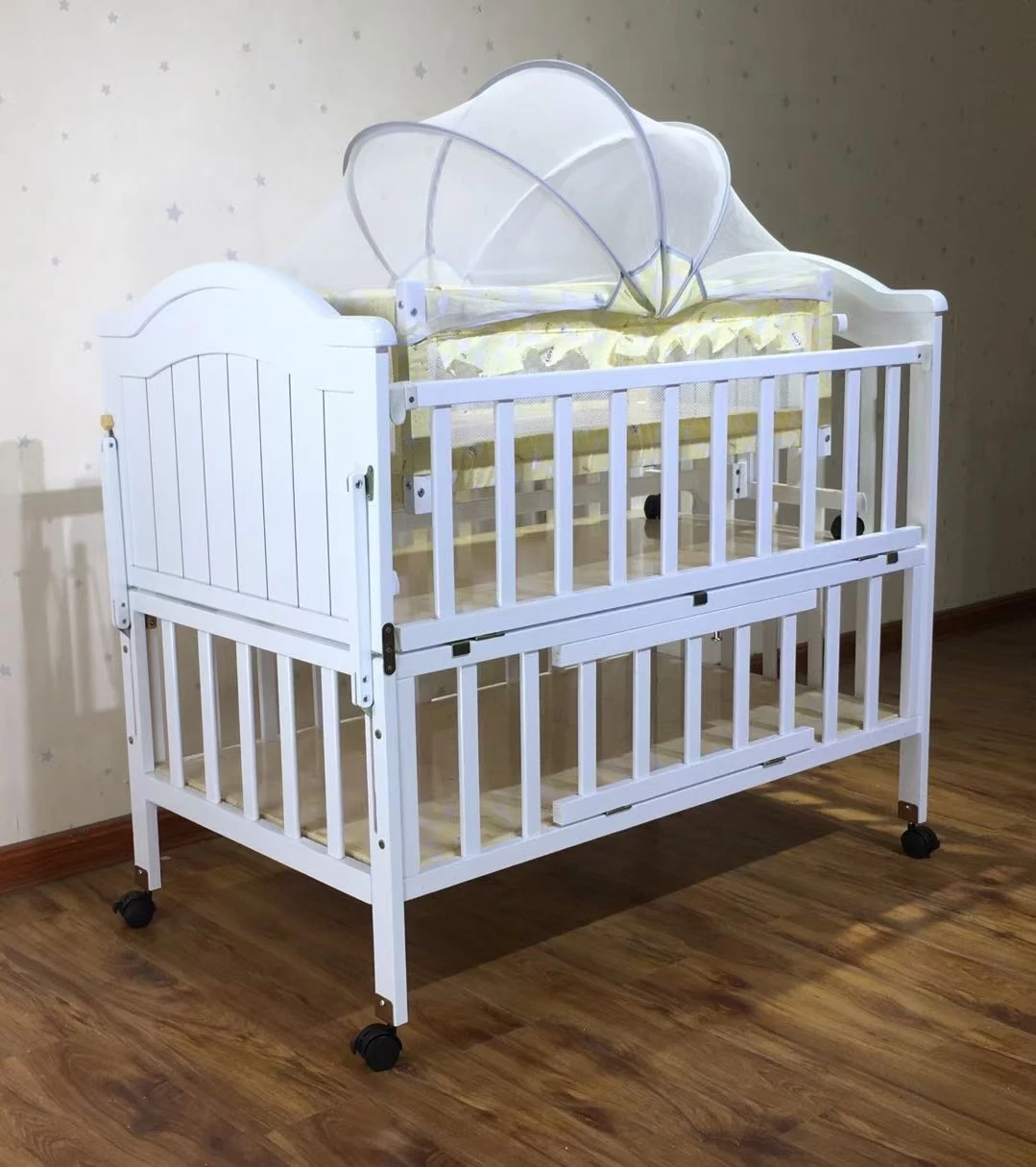Детская кроватка с колесами детская кровать для младенцев и малышей мебель детские кроватки