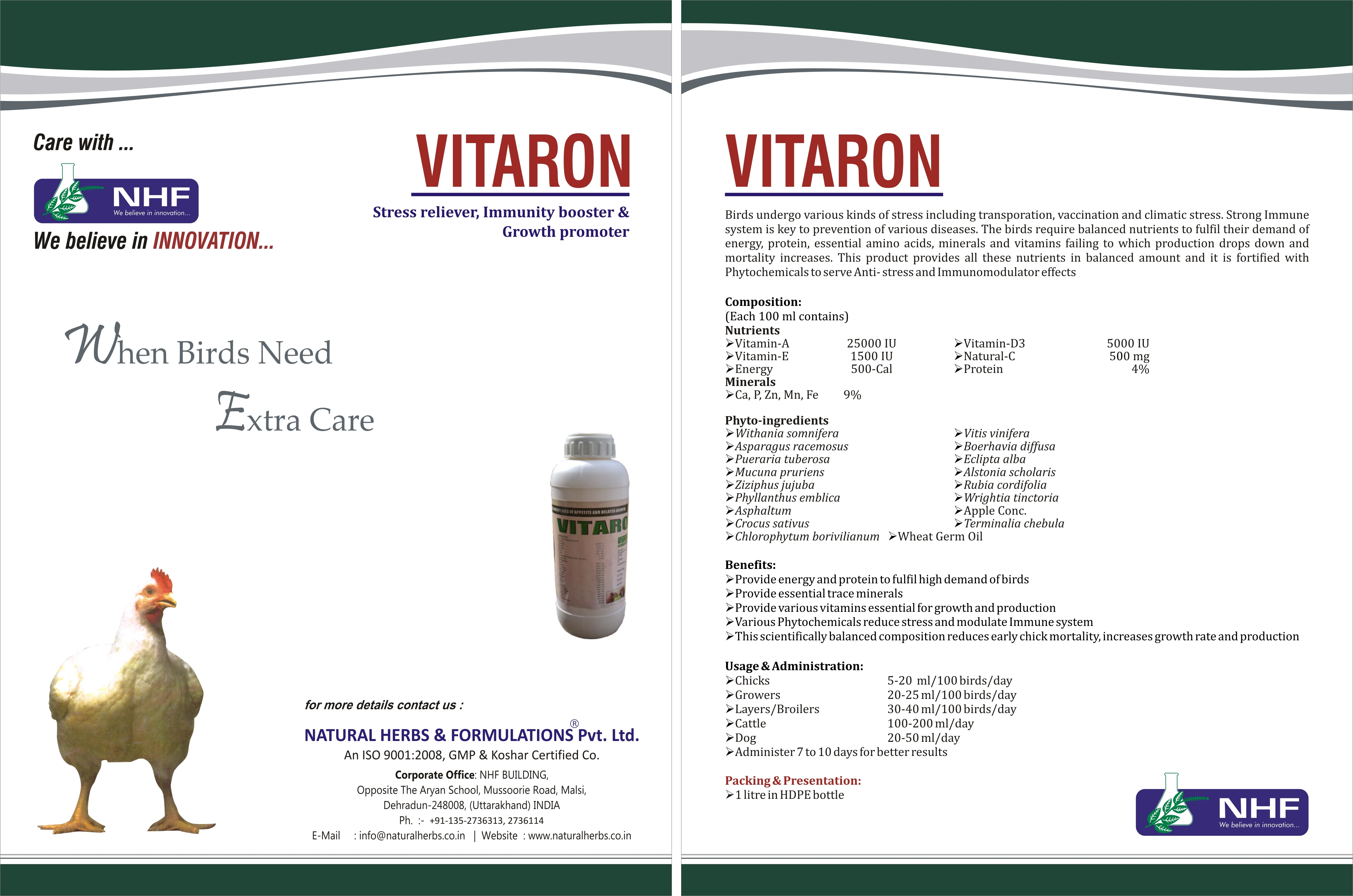 Multivitamin liquid supplement For Poultry