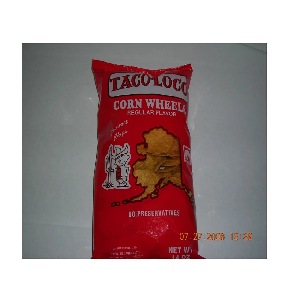 Вкусные круглые колеса Taco Loco С кукурузным чипом Номер модели