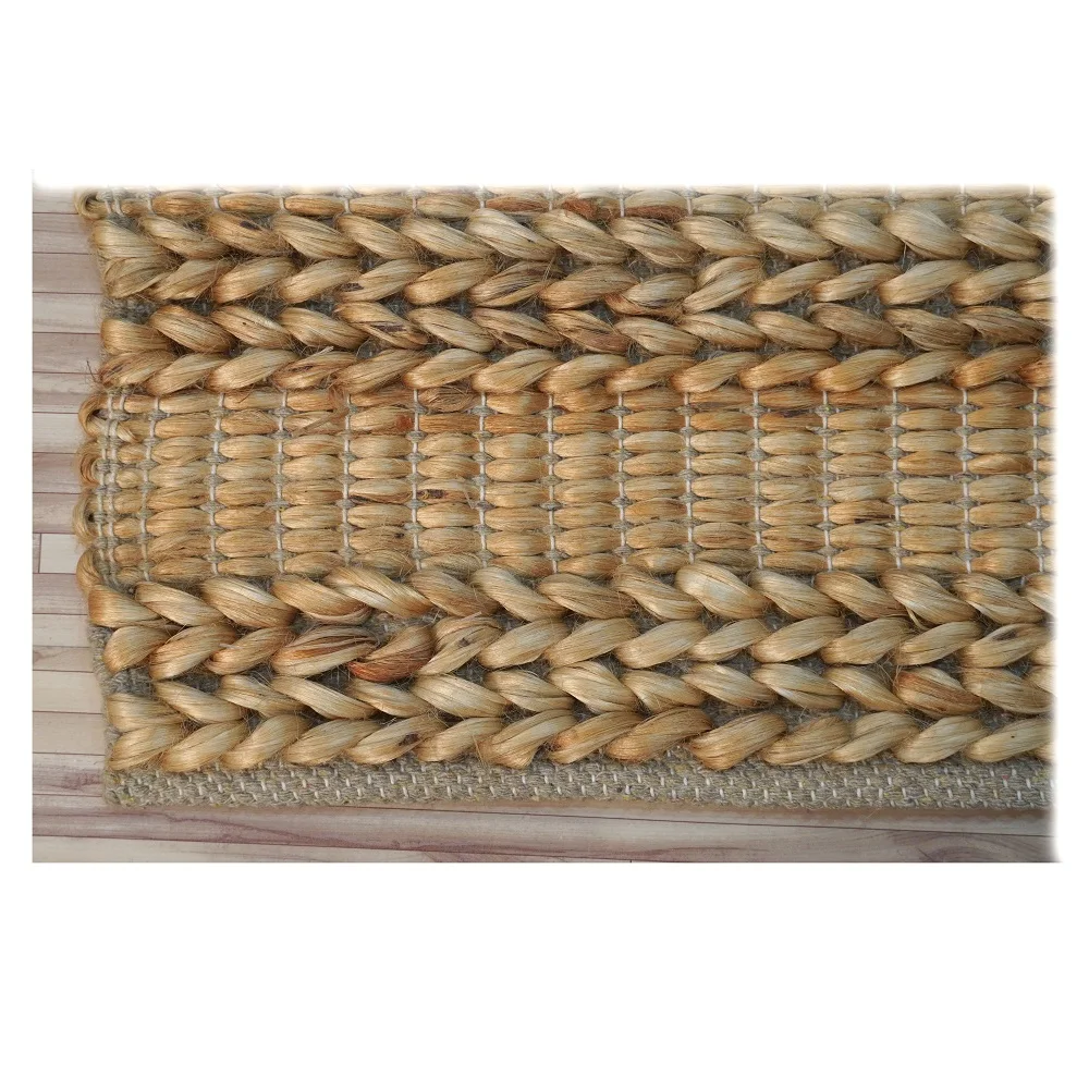 Hand made natural rug Indian hand made natural carpet Jute material bride rug woven jute rug