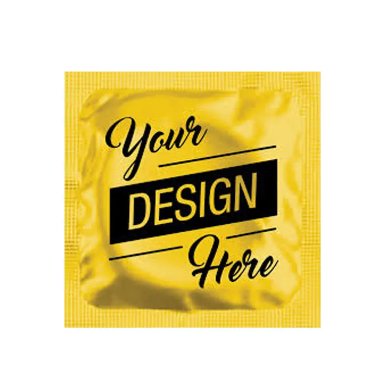 Custom printed private label wrapper condom factory