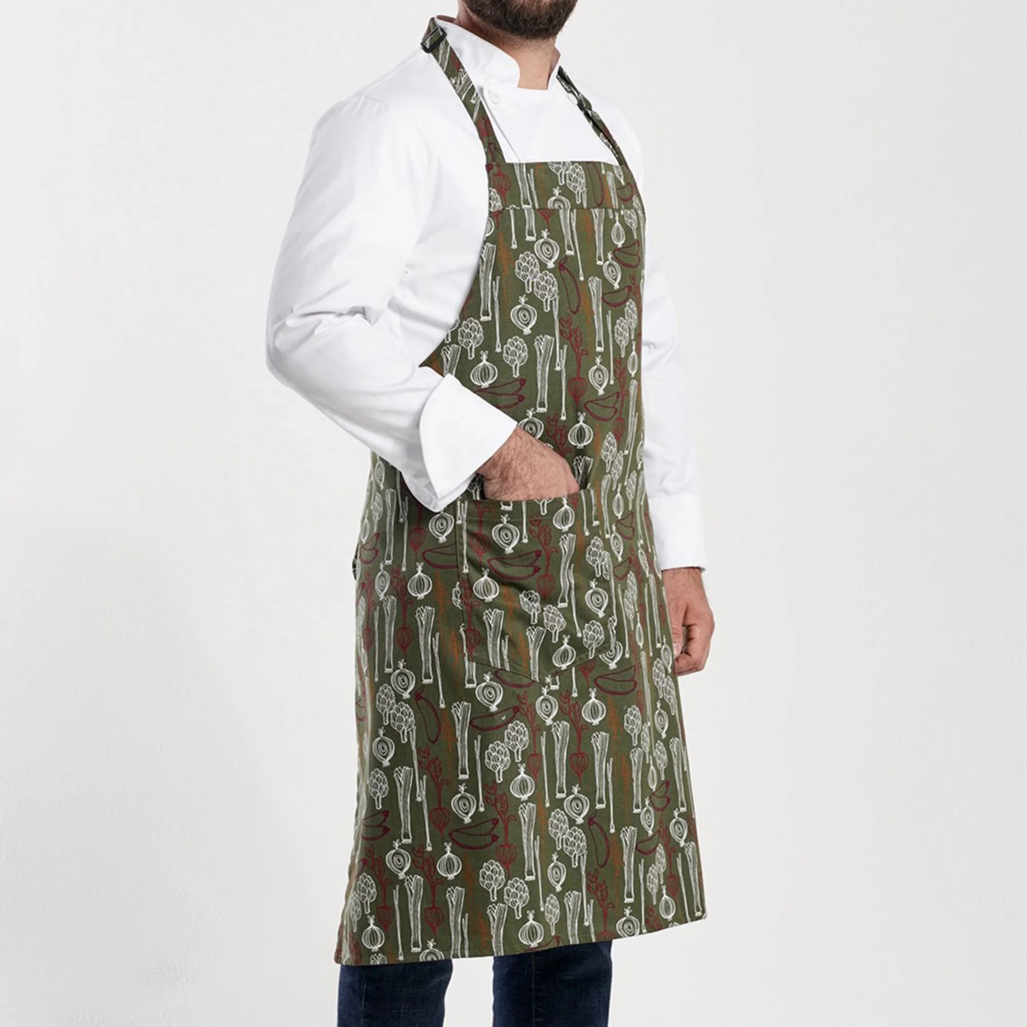 bib apron chef aprons customized logo cotton for the restaurant leather aprons 2021 new design personalized brand design