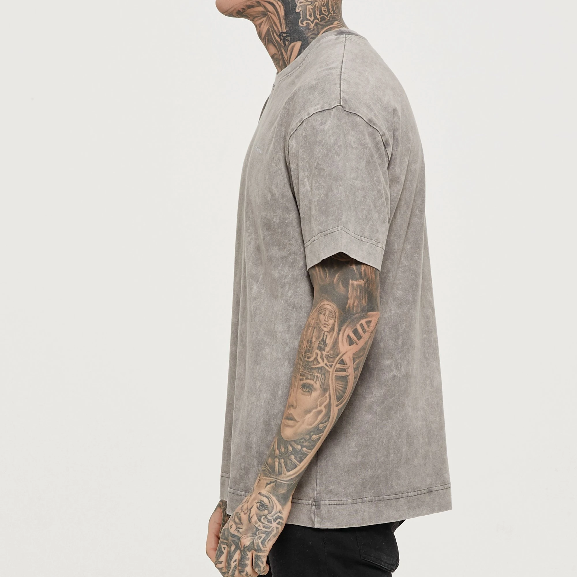 
OEM Luxury Shirt Men Baju Kaos Polos Acid Wash T-shirt 220 Gsm Cotton High Qulity Band Bulk Vintage Washed T Shirts 