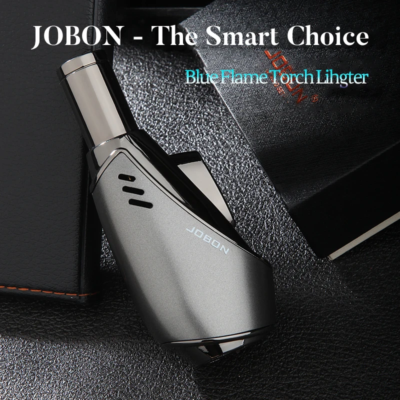 Винтажная Зажигалка JOBON для сигарет многоразовый дымчатый металлический бутановый газовый фонарь с металлическим пламенем и логотипом под заказ