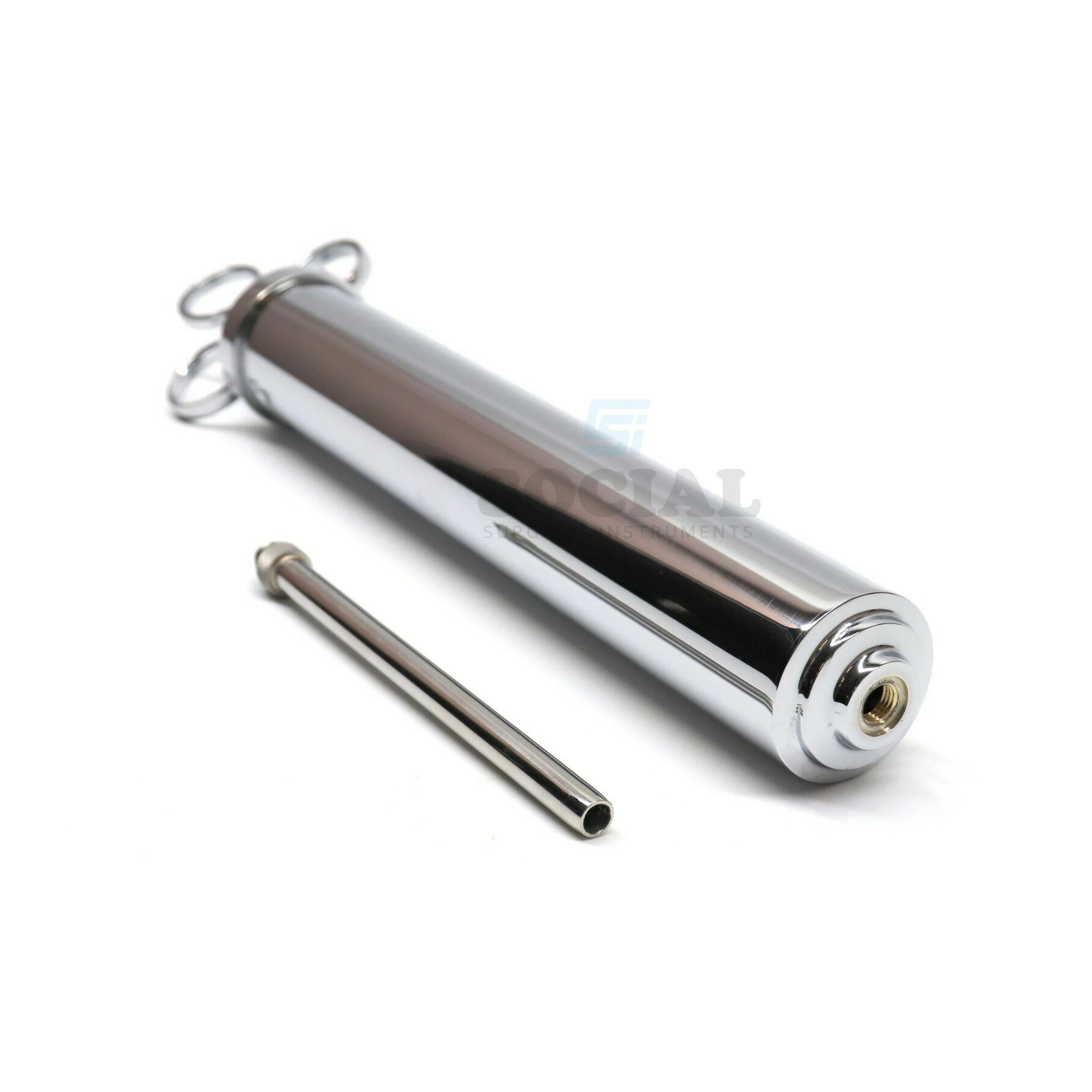 
Dose Syringe Chrome Plated Brass 12 oz with Stainless Steel Nozzle 