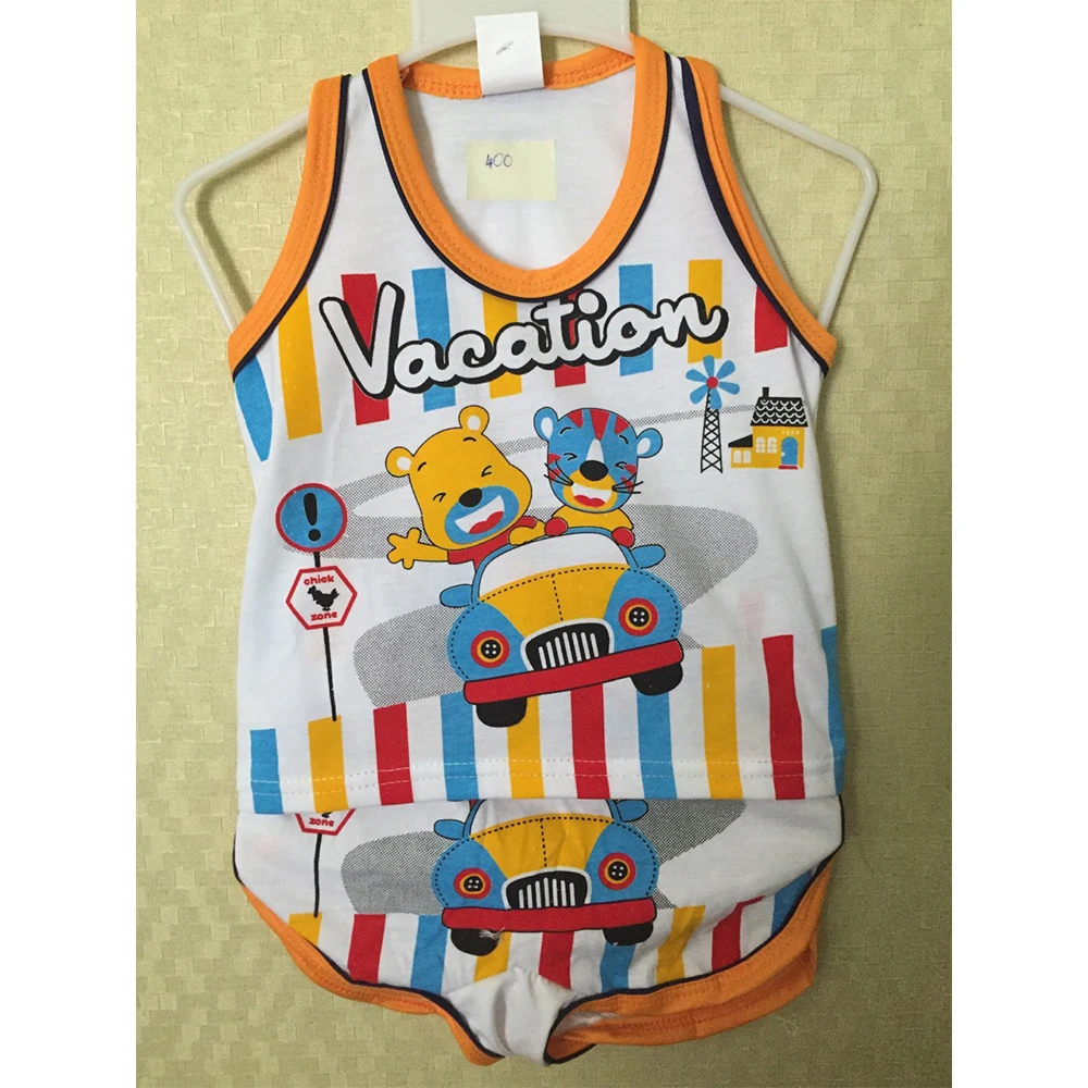 Kids boy clothing sets with cotton soft cartoon prints suits children set