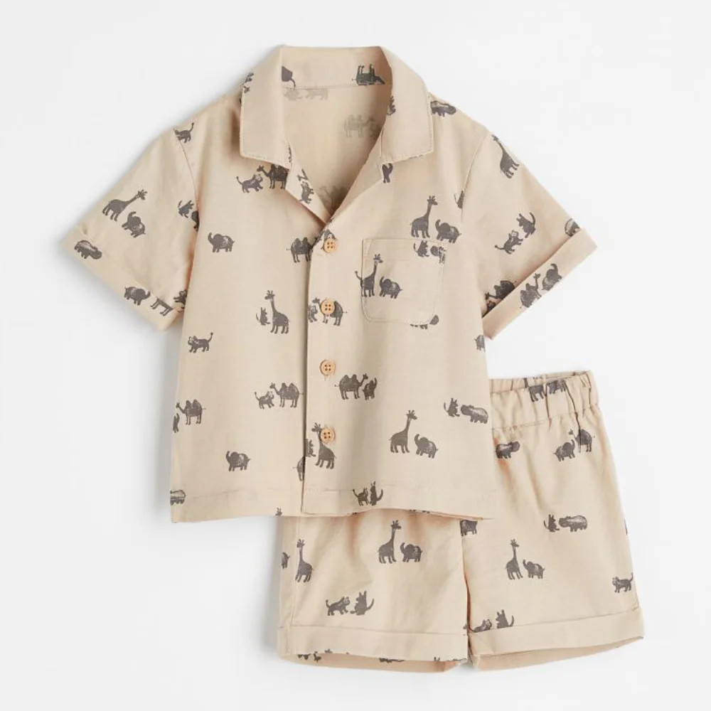 New baby boy girl summer outfits T shirts suit 2pcs kid clothes set baby boys shorts set