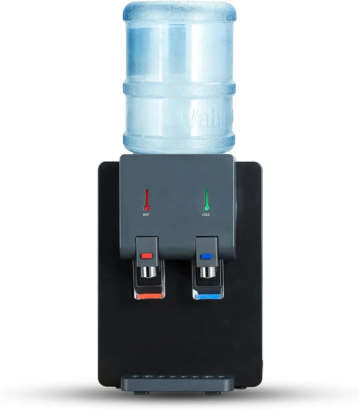 Premium Countertop Water Cooler Dispenser, Holds 3 or 5 Gallon Jug Top Loading, Hot and Cold Water