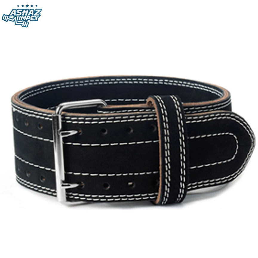 High Quality Heavy Duty Gym Fitness Workout Power Weight Lifting PU Leather Belt for Men Women Stainless Steel Buckle