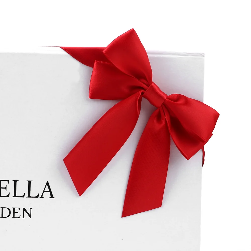 Оптовая продажа, банты из полиэфирной атласной предварительно завязанной ленты с резинкой