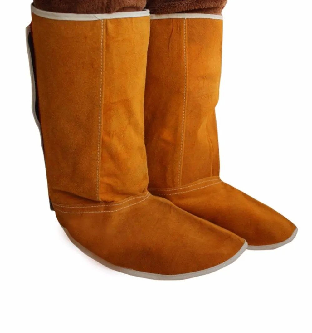 cow split Leather heat resistant leg guard /cow Leather welding tools equipment welding spat/industrial Leg Guard