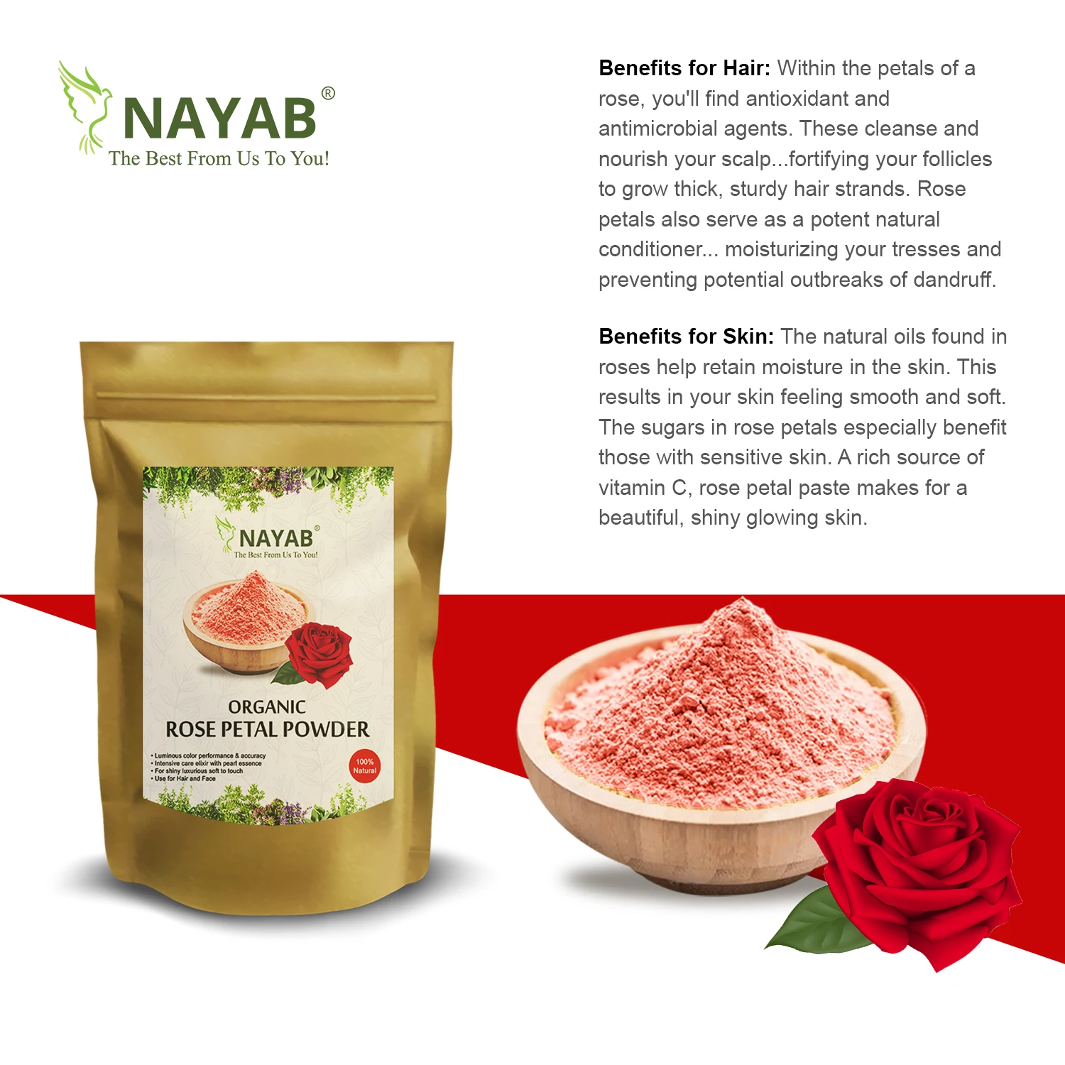Nayab салонная поставка 100 г Желейная упаковка для лица против морщин Сделай Сам пилинг мягкая лепесток розы Упаковка Порошок NMP Udhyog
