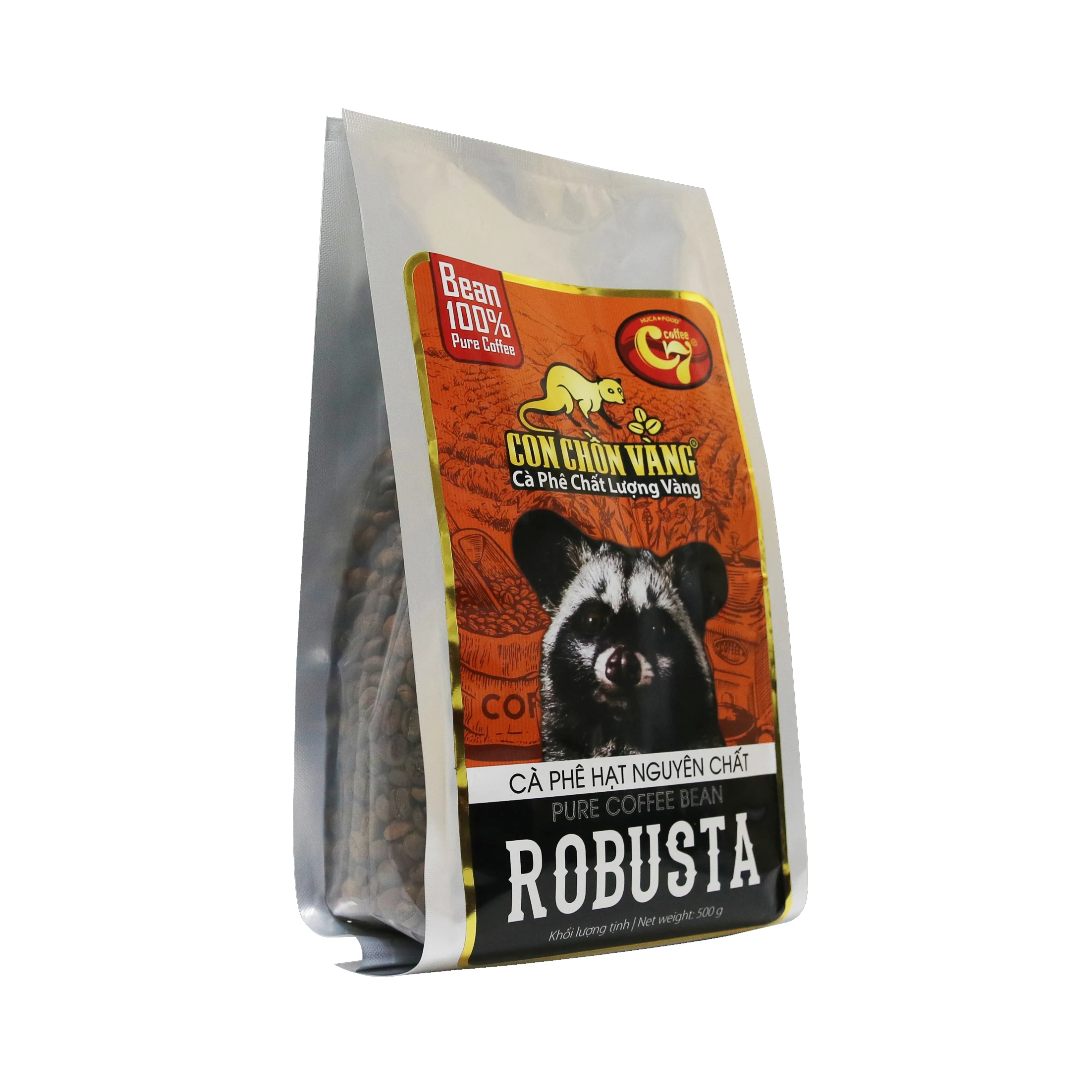 OEM ODM частная торговая марка-Золотой васель Pure Robusta Vietnam средний жареный оптовая продажа кофе HucaFood