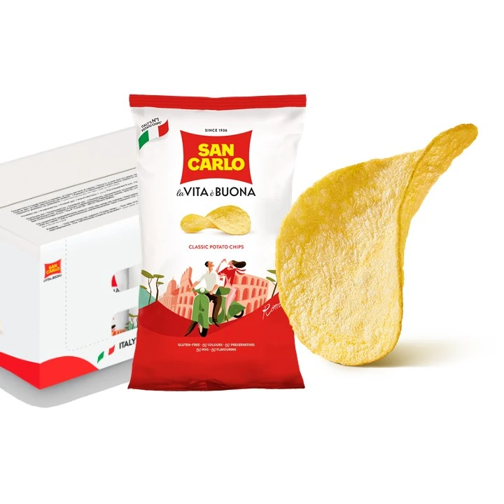 San Carlo Classic potato chips gr 50 premium quality Made in Italy