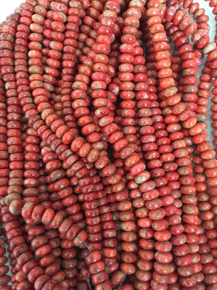 Coral Gemstone Beads Bone Round