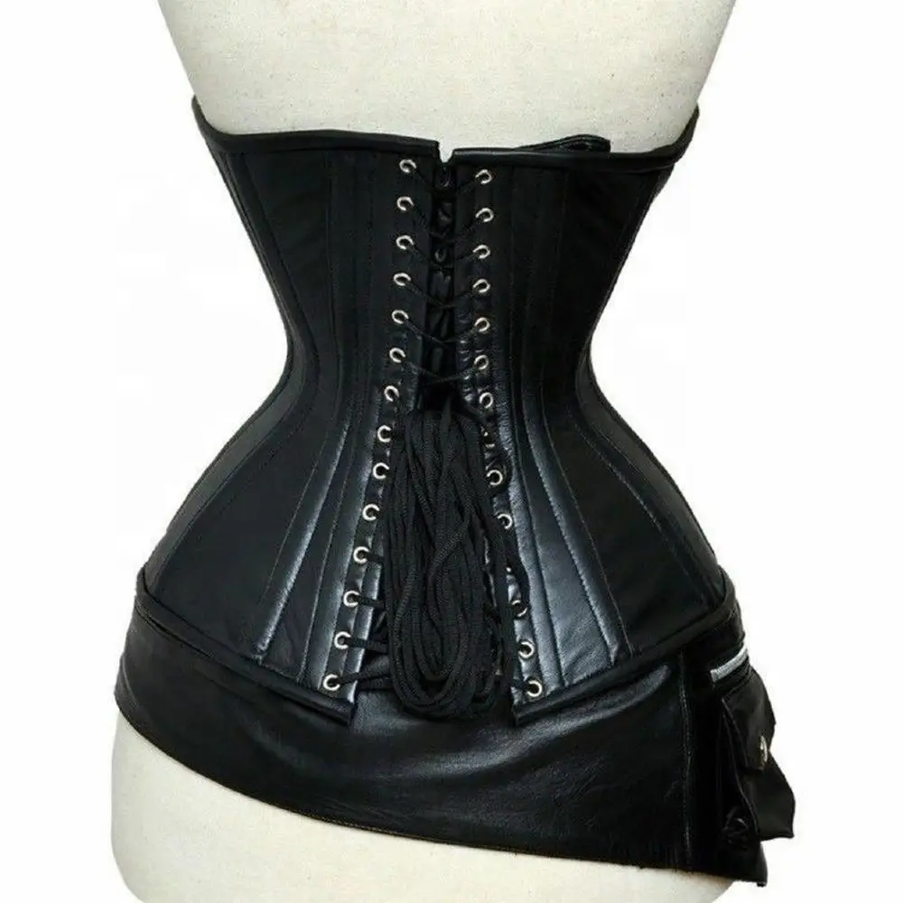Leather waist training corsets wholesale high fashion lingerie sexy corset