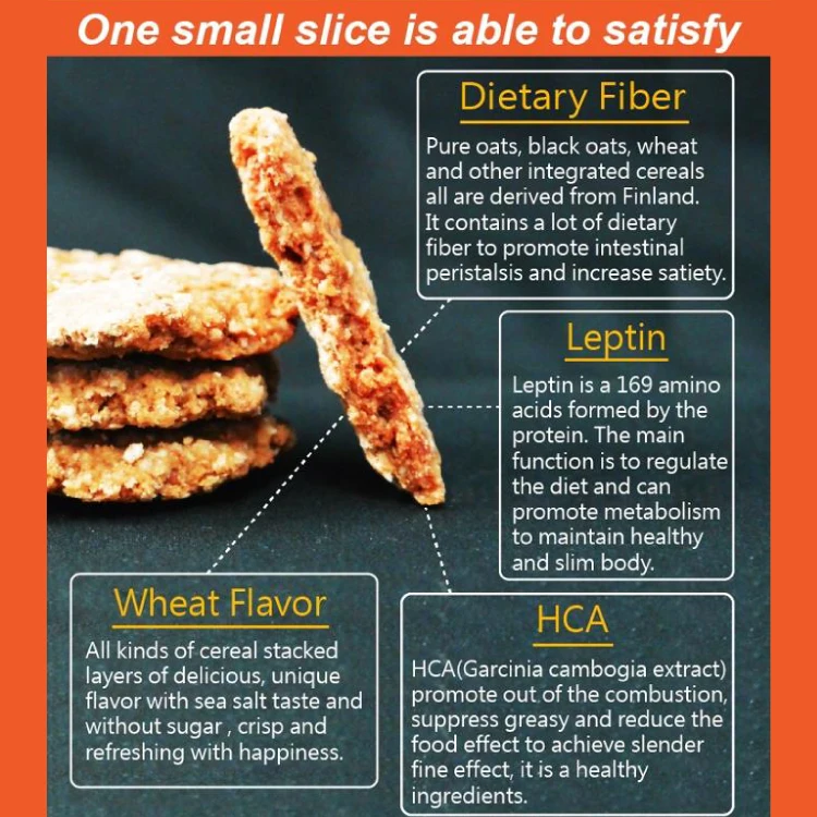 OEM ODM Increase Satiety Delicious Dietary Grains Cookies Biscuits