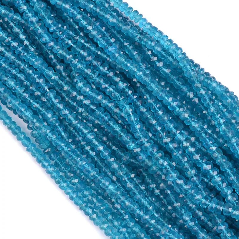 
Natural Neon Apatite faceted Rondelle shape Gemstone Beads faceted Rondelle Cabochon Neon Apatite Beads Wholesale Gemstone Beads 