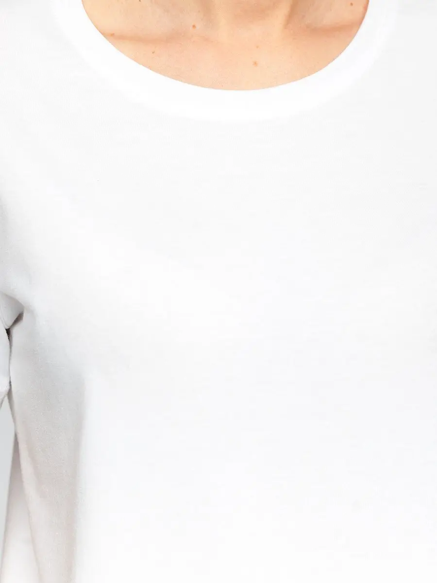  Однотонная белая футболка с коротким рукавом для женщин индивидуальным дизайном и принтом-оптовая цена