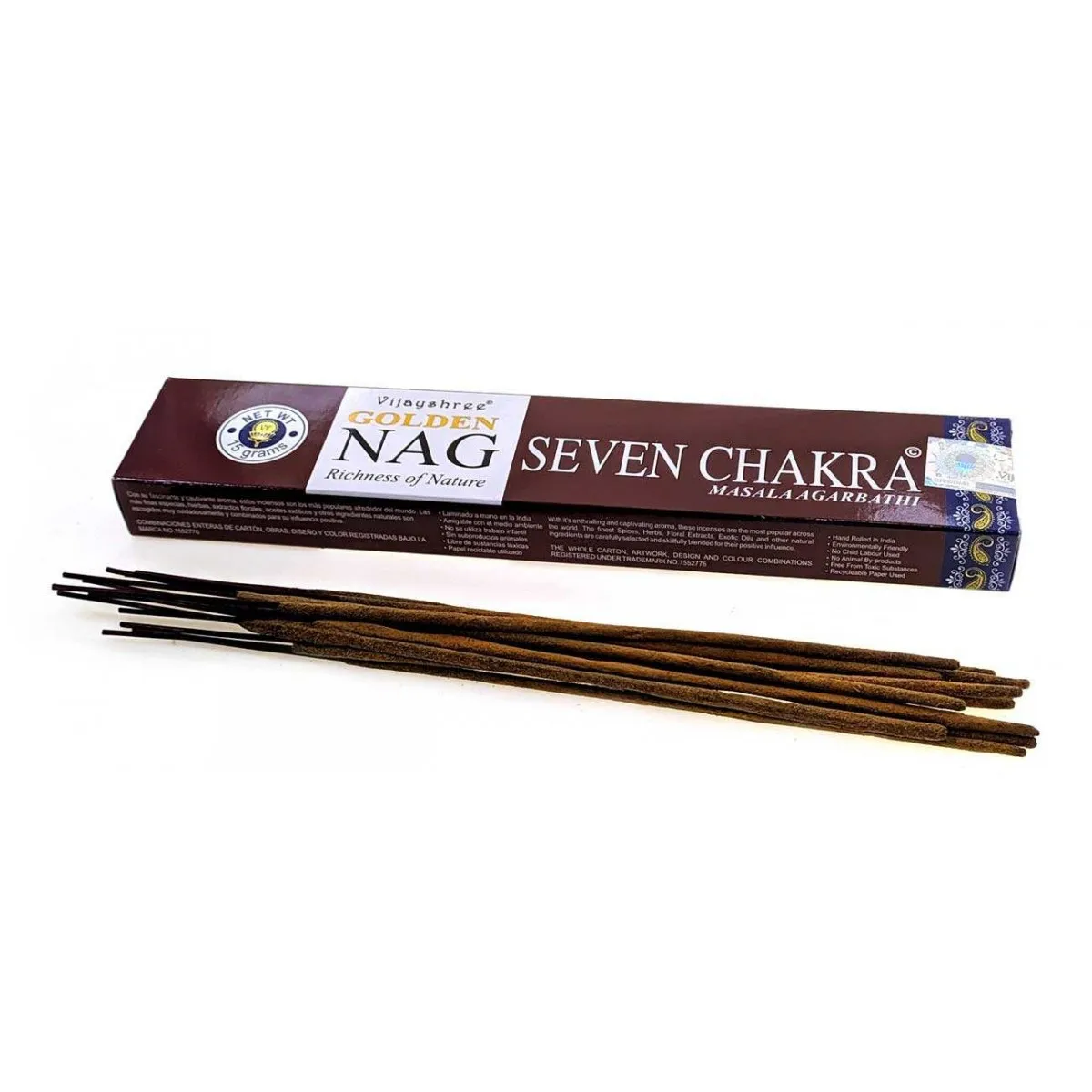 Best Retailer Private Label Nag Seven Chakra 15gram Incense Sticks