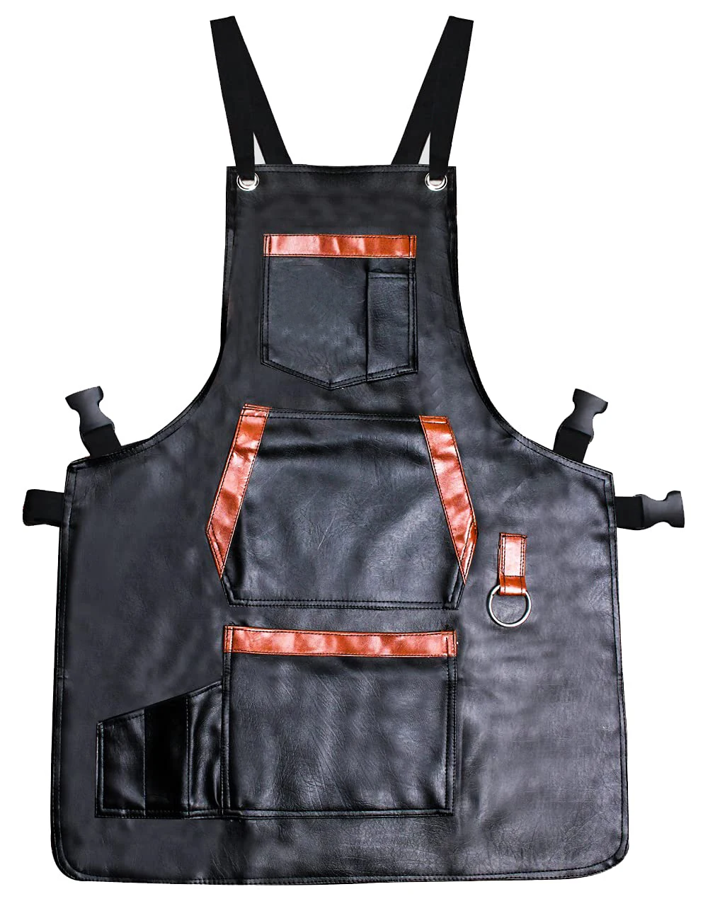 Deluxe Grill Leather Work Apron Heavy Duty Genuine Leather Tool Apron Working Apron for Chef Butcher Metalworker Carpenter